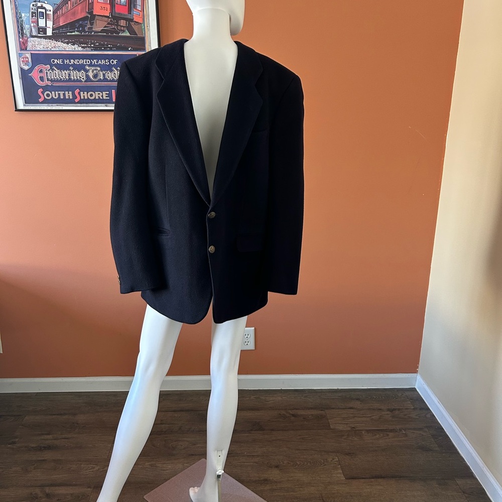 VINTAGE DONEGAL II navy blue men’s cashmere blazer